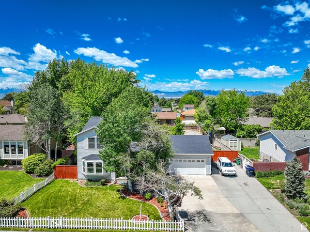 10132 S Kalinda Dr, Sandy, UT 84092 - aerial view of residential area with a mountain backdrop