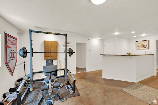 10132 S Kalinda Dr, Sandy, UT 84092 - exercise area featuring baseboards and recessed lighting