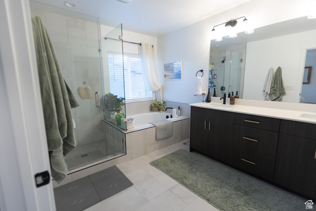 172 N 200 E, Salem, UT 84653 - bathroom featuring double vanity, a stall shower, and a bath