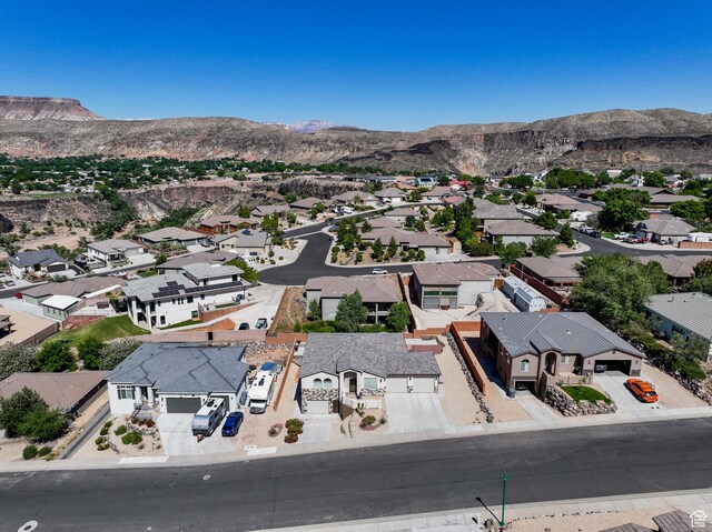 1160 N Main St, Hurricane, UT 84737 - aerial perspective of suburban area with mountains