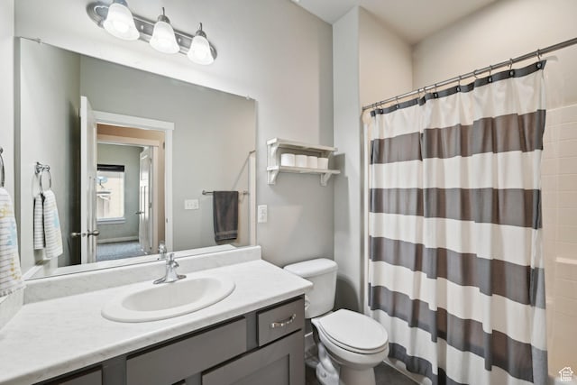 14499 S River Chase Rd, Herriman, UT 84096 - full bathroom with toilet, vanity, and curtained shower