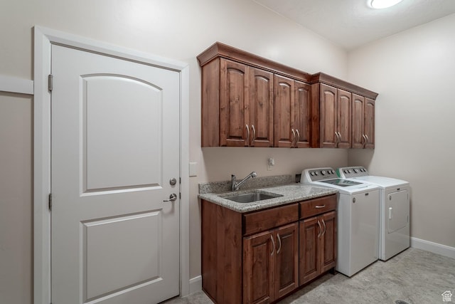 814 N High Ground Dr, Dammeron Valley, UT 84783 - washroom with cabinet space, washing machine and dryer, and baseboards