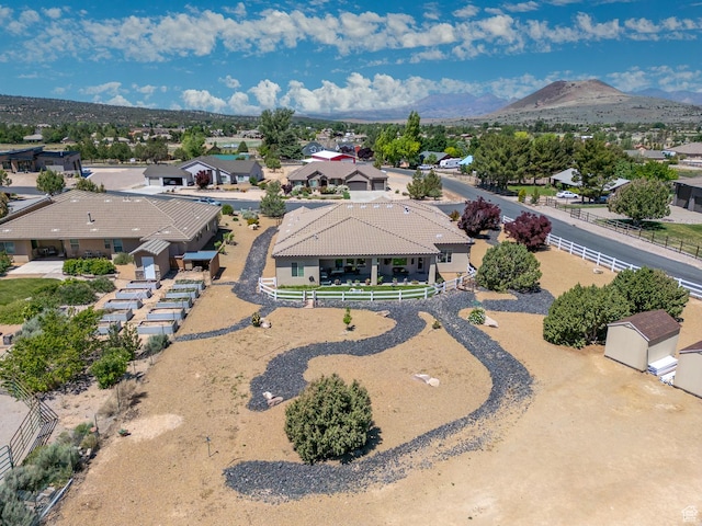 814 N High Ground Dr, Dammeron Valley, UT 84783 - aerial view of residential area with a mountain backdrop