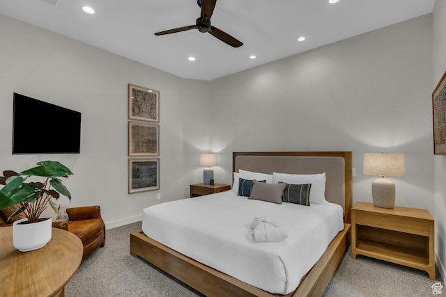 2549 W Sinagua Trl Unit 26, St George, UT 84770 - carpeted bedroom featuring recessed lighting, baseboards, and a ceiling fan