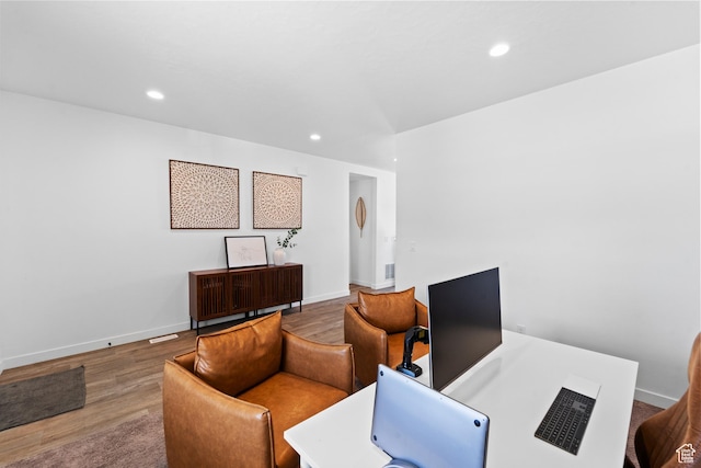 47 E Broxburn Way N, Tooele, UT 84074 - office with recessed lighting, wood finished floors, and baseboards