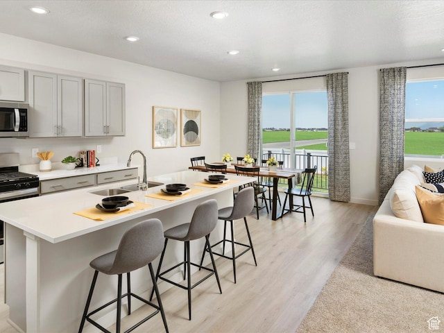 3453 S 3100 W Unit 0173, West Haven, UT 84401 - kitchen with stainless steel appliances, a sink, light wood-type flooring, plenty of natural light, and recessed lighting
