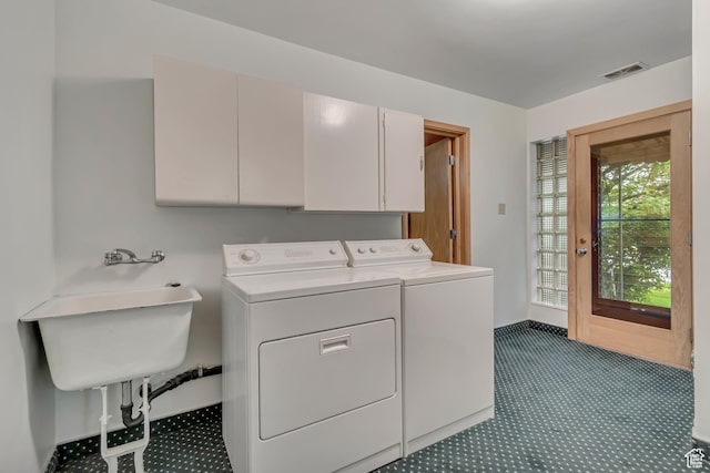 687 N Main St, Spanish Fork, UT 84660 - laundry area with carpet, cabinet space, and washer and clothes dryer