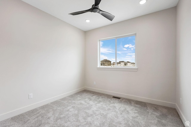 2409 W 3000 N, Farr West, UT 84404 - unfurnished room with light carpet, recessed lighting, and ceiling fan