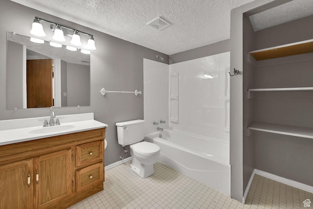 639 W 3750 S, Riverdale, UT 84405 - bathroom featuring baseboards, toilet, vanity, bathtub / shower combination, and tile patterned flooring