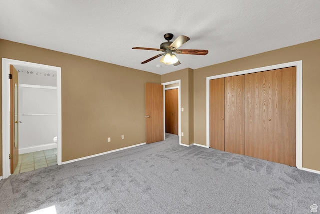 639 W 3750 S, Riverdale, UT 84405 - unfurnished bedroom with carpet, baseboards, a closet, and ceiling fan