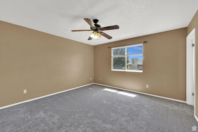 639 W 3750 S, Riverdale, UT 84405 - unfurnished room with a ceiling fan, carpet, baseboards, and a textured ceiling