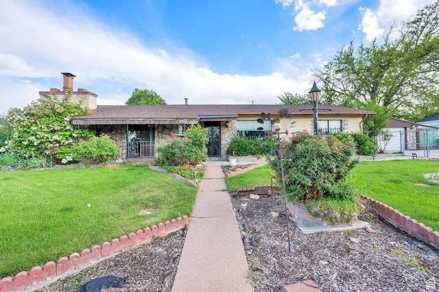 4655 W 4715 S, Salt Lake City, UT 84118 - ranch-style home featuring stone siding and a front yard