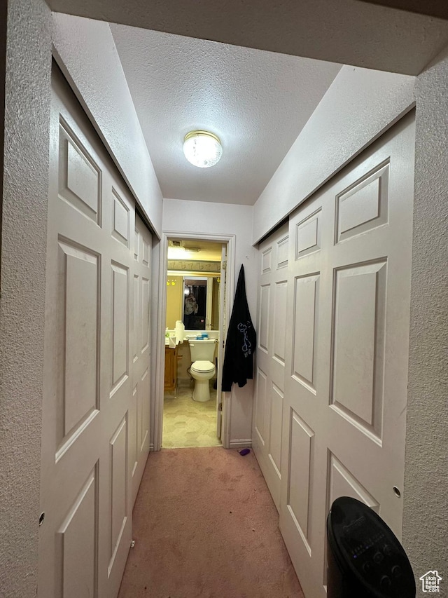650 S Main St Unit 6104, Bountiful, UT 84010 - corridor featuring light colored carpet, a textured ceiling, and a textured wall
