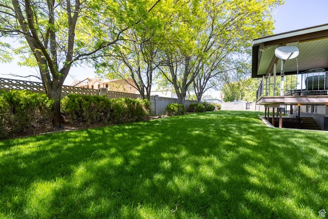 550 S 1500 W, Vernal, UT 84078 - view of yard with a wooden deck and stairs