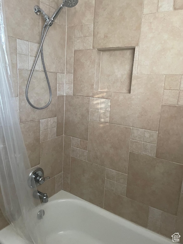 13778 S 2260 W, Riverton, UT 84065 - bathroom featuring shower / bathtub combination with curtain