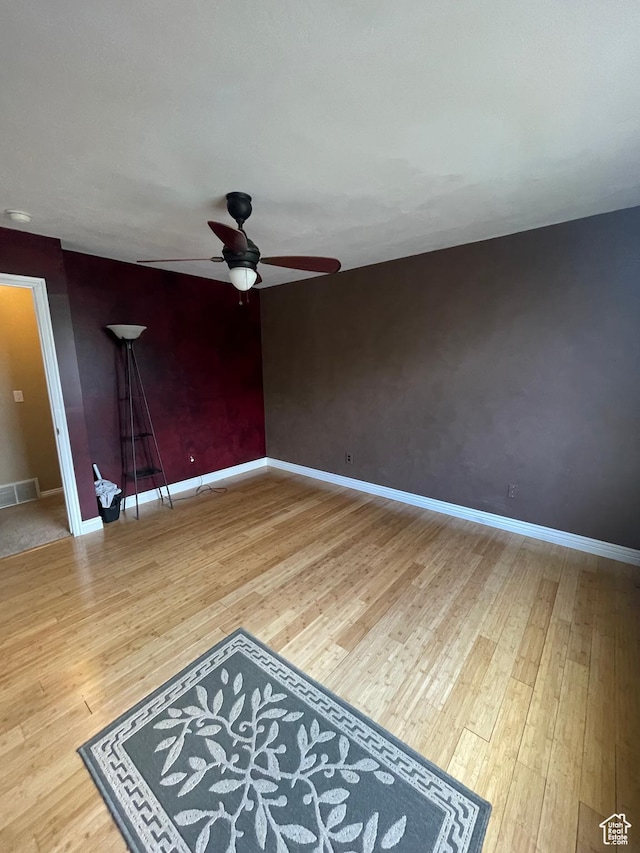 13778 S 2260 W, Riverton, UT 84065 - unfurnished room with ceiling fan, wood finished floors, and baseboards