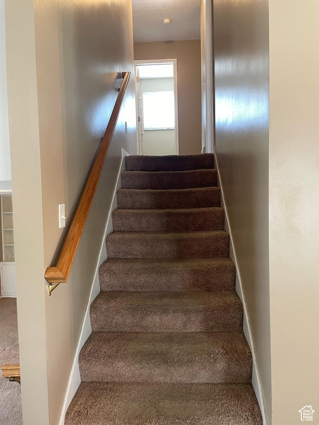 13778 S 2260 W, Riverton, UT 84065 - staircase featuring carpet floors and baseboards