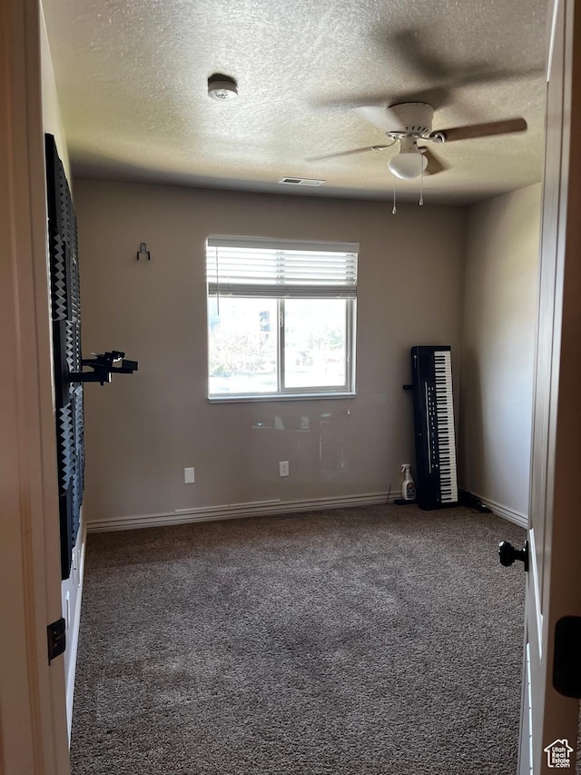 1126 W Lancelot Ln, West Haven, UT 84401 - empty room featuring carpet floors, ceiling fan, a textured ceiling, and baseboards