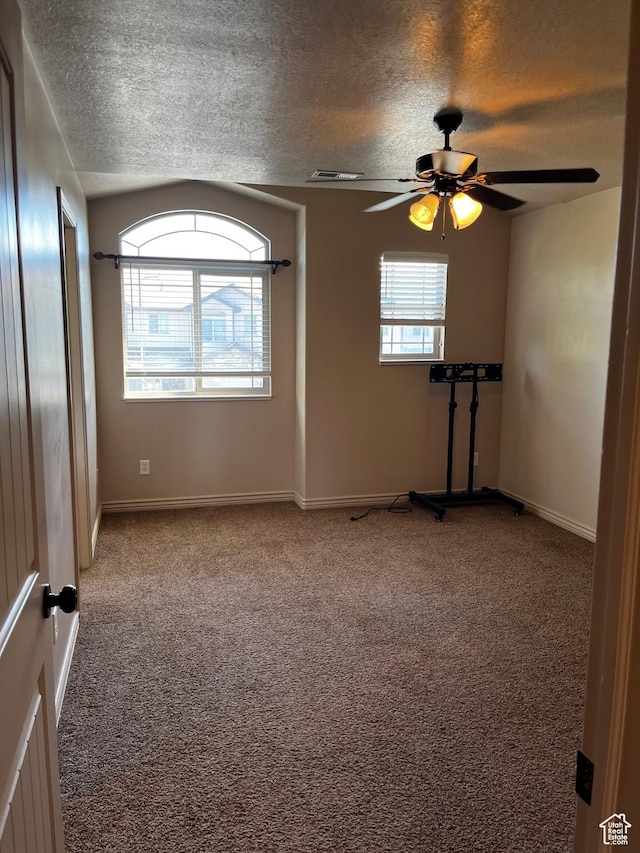 1126 W Lancelot Ln, West Haven, UT 84401 - carpeted spare room featuring a ceiling fan, a textured ceiling, and baseboards
