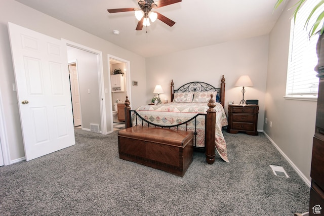 1969 N 275 W, Harrisville, UT 84414 - bedroom with carpet flooring, ensuite bathroom, baseboards, and ceiling fan