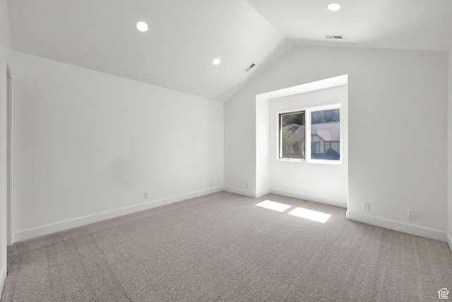 4781 Canterbury Rd, South Ogden, UT 84403 - bonus room featuring vaulted ceiling, carpet flooring, recessed lighting, and baseboards