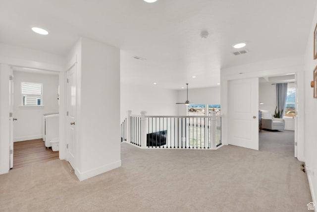 12297 S Boggs Way, Herriman, UT 84096 - hallway with light colored carpet, recessed lighting, and baseboards