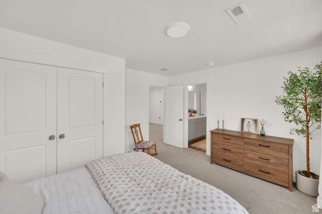 12297 S Boggs Way, Herriman, UT 84096 - bedroom featuring light carpet, a closet, and connected bathroom