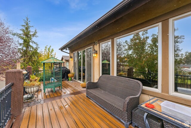 5964 S Ragsdale Dr E, Murray, UT 84121 - wooden deck featuring grilling area