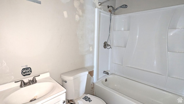 4650 W Mildred St, Kearns, UT 84118 - bathroom with toilet, shower / washtub combination, and vanity