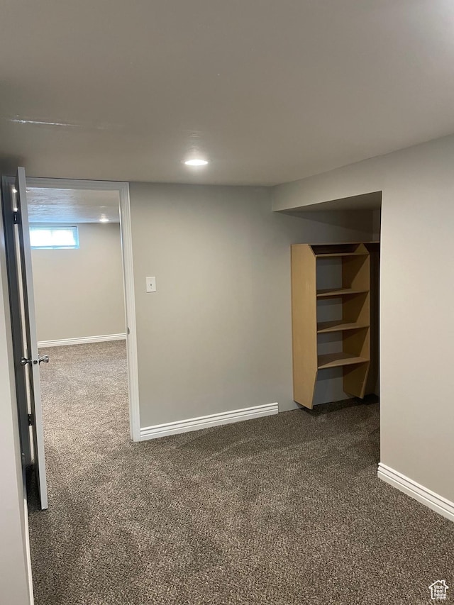 197 Ross Dr Lot 6, Clearfield, UT 84015 - basement featuring dark carpet, baseboards, and recessed lighting