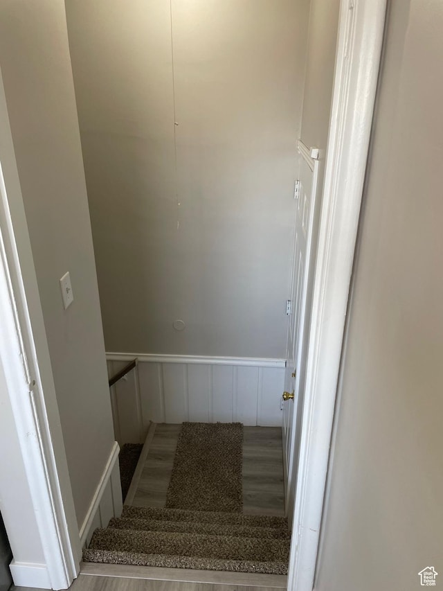 197 Ross Dr Lot 6, Clearfield, UT 84015 - stairway featuring a decorative wall and wainscoting