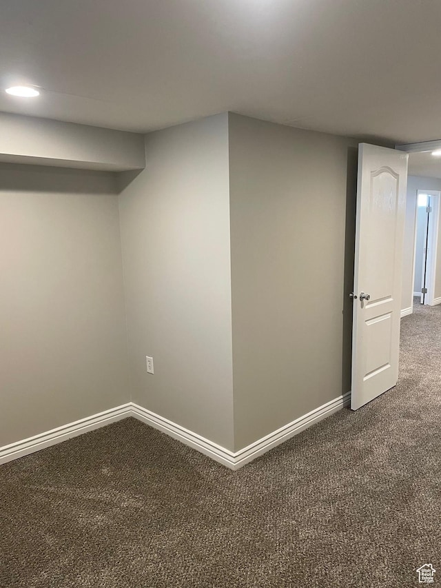 197 Ross Dr Lot 6, Clearfield, UT 84015 - finished below grade area with dark colored carpet, baseboards, and recessed lighting