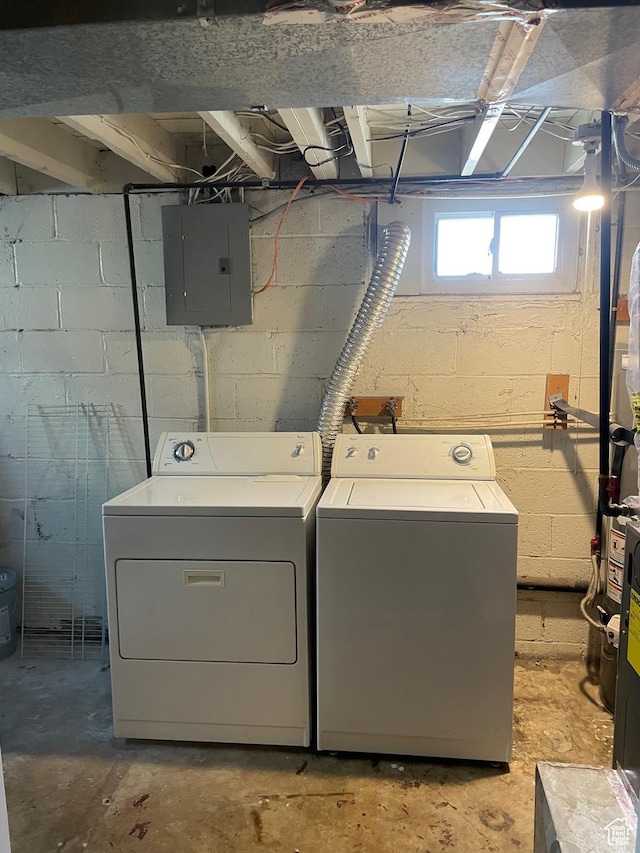 197 Ross Dr Lot 6, Clearfield, UT 84015 - laundry room featuring separate washer and dryer and electric panel