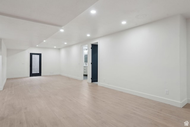 11603 S Fox Vista Dr, Draper, UT 84020 - spare room featuring recessed lighting, light wood-style floors, and baseboards