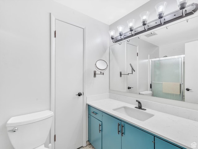 5104 Shawnee Ln, Ogden, UT 84403 - bathroom with toilet, vanity, and a shower stall