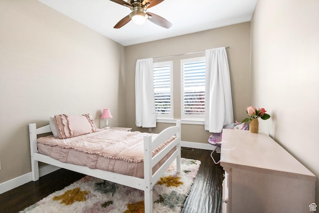 495 E 100 S, Centerfield, UT 84622 - bedroom featuring baseboards, wood finished floors, and a ceiling fan