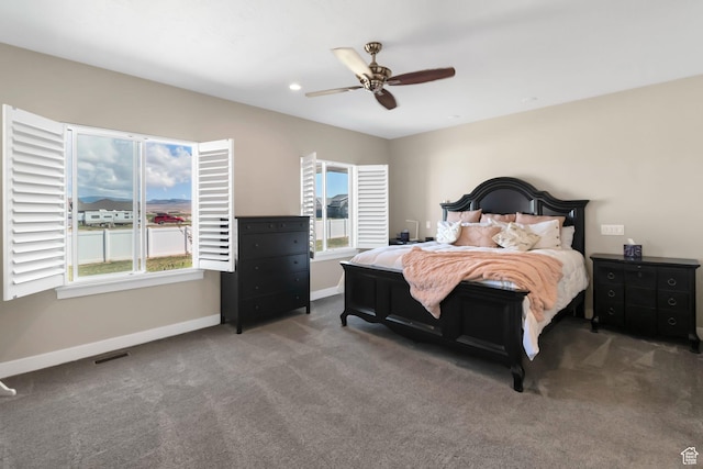 495 E 100 S, Centerfield, UT 84622 - bedroom featuring baseboards, carpet floors, and a ceiling fan