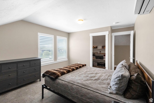 495 E 100 S, Centerfield, UT 84622 - bedroom with an AC wall unit, carpet flooring, and lofted ceiling