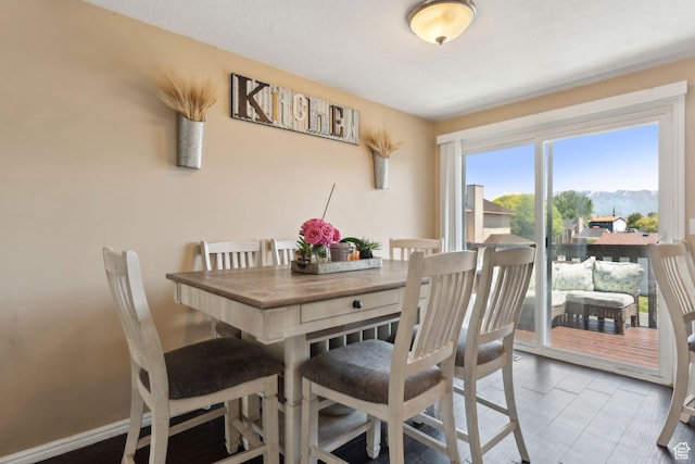 5748 S 3975 W, Roy, UT 84067 - dining space with a mountain view and wood finished floors