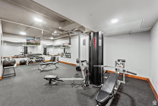 2669 Canyons Resort Dr Unit 304A, Park City, UT 84098 - exercise room featuring baseboards