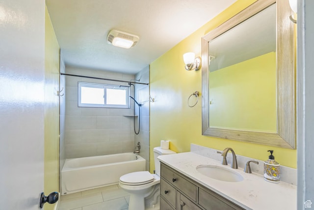 5230 S 5200 W, Kearns, UT 84118 - full bathroom with bathtub / shower combination, vanity, toilet, and tile patterned flooring