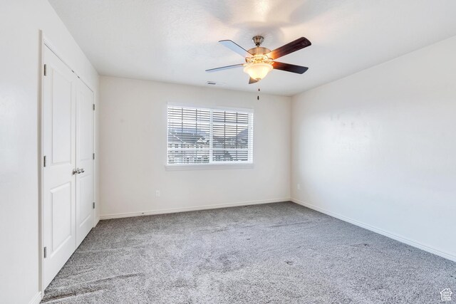 1022 W 500 S, Provo, UT 84601 - unfurnished bedroom featuring carpet, baseboards, and ceiling fan