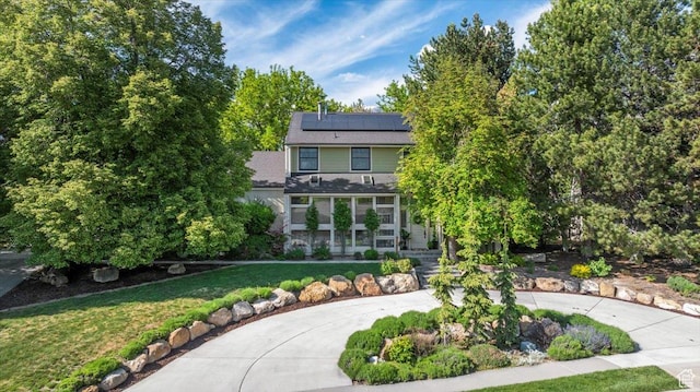 971 E Village Way, Alpine, UT 84004 - back of house featuring solar panels and a yard