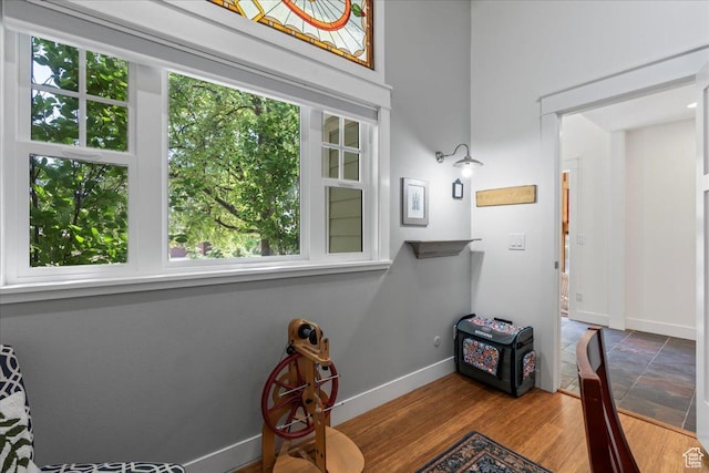 971 E Village Way, Alpine, UT 84004 - home office with plenty of natural light, baseboards, and wood finished floors