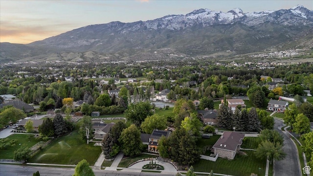 971 E Village Way, Alpine, UT 84004 - aerial view at dusk of a mountain view and a residential view