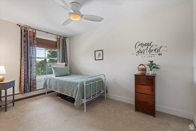 971 E Village Way, Alpine, UT 84004 - bedroom featuring baseboards, carpet, and a ceiling fan