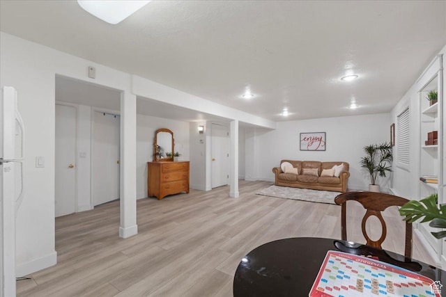 971 E Village Way, Alpine, UT 84004 - living room featuring light wood-style floors and baseboards