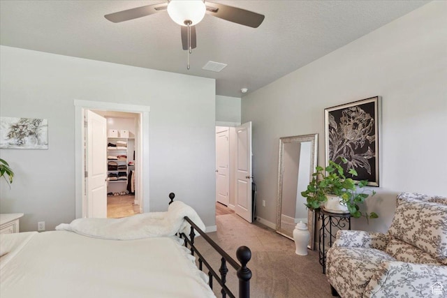 94 N 3830 W, West Point, UT 84015 - bedroom with light carpet, baseboards, a spacious closet, and ceiling fan