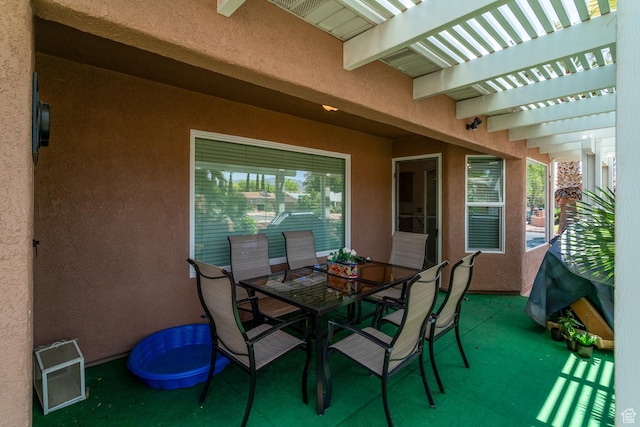 576 S Fiesta Dr, Ivins, UT 84738 - view of patio with a pergola and outdoor dining space