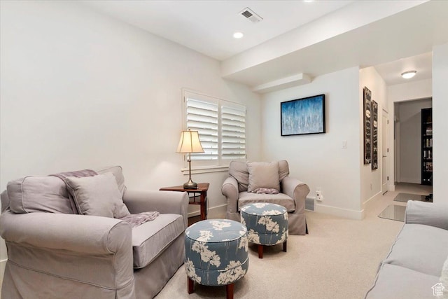 848 S Greenwood Ter E, Salt Lake City, UT 84105 - living area with baseboards, carpet, and recessed lighting